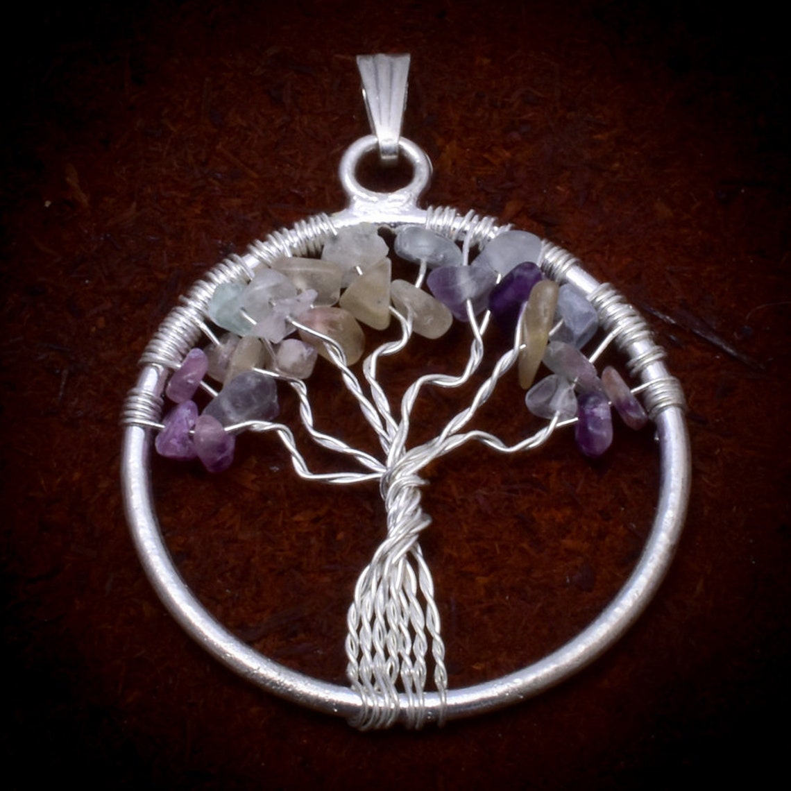 Tree of life pendant of Solid 925 Sterling Silver Beautiful Etsy