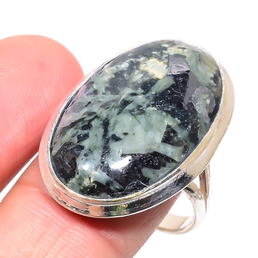 Star Galaxy Gemstone 925 Sterling Silver Jewelry Ring Size Etsy