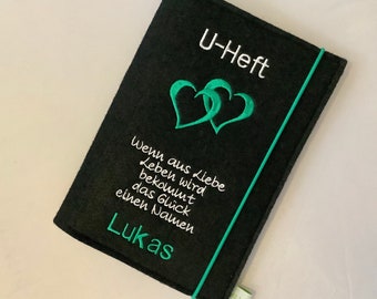 U-Hefthülle Filz personalisierbar