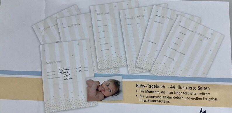Babytagebuch, Babyalbum personalisiert Mädchen, Fotoalbum Bild 8
