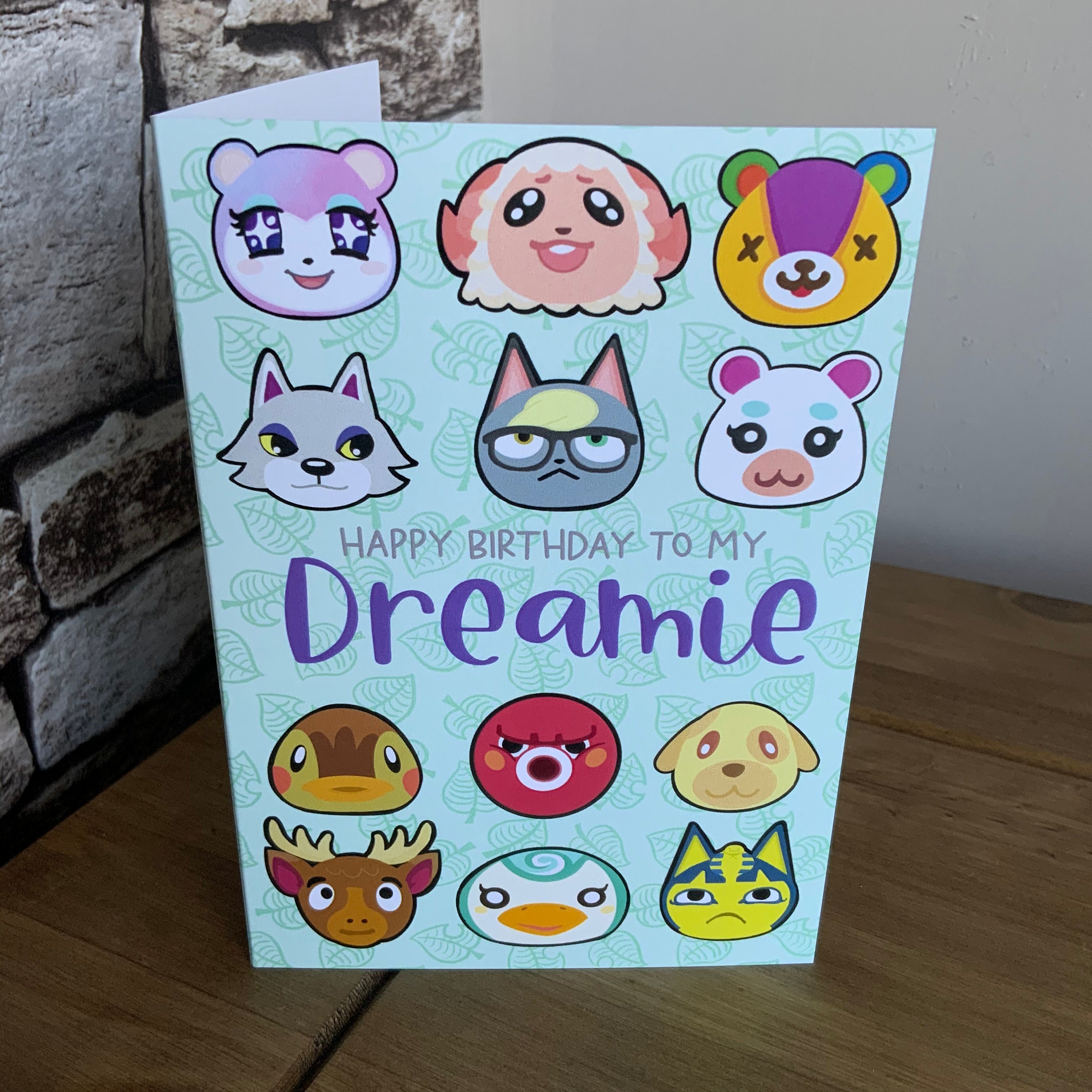 Animal Crossing Dreamie birthday card Etsy
