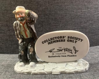 Emmett Kelly Jr Collectors Society Members Only Ceramic Clown Figure Exclusively by Flambro; New Condition