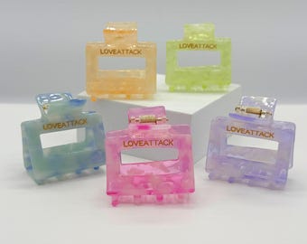 Shimmer Hair Claw Clip: Cellulose Acetate, Strong Grip for Fine Hair