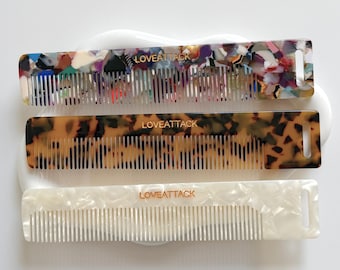 Fine Tooth Styling Comb: Eco-Friendly Cellulose Acetate