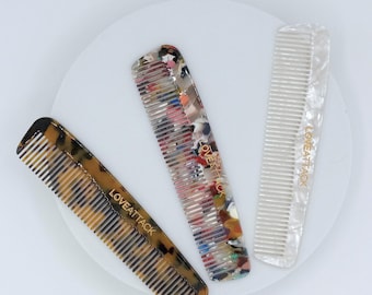 Fine Tooth Cellulose Acetate Comb: Eco-Friendly Hair Styling
