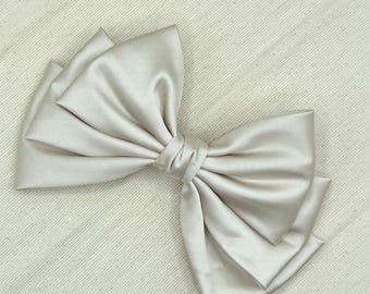 Bridal Luxe Satin Hair Bow Barrette