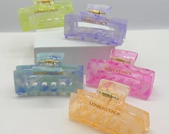 Shimmer Hair Claw Clip: Eco-Friendly Cellulose Acetate