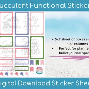 Travel Time Digital Download Printable Planner and Journal Functional Boxes