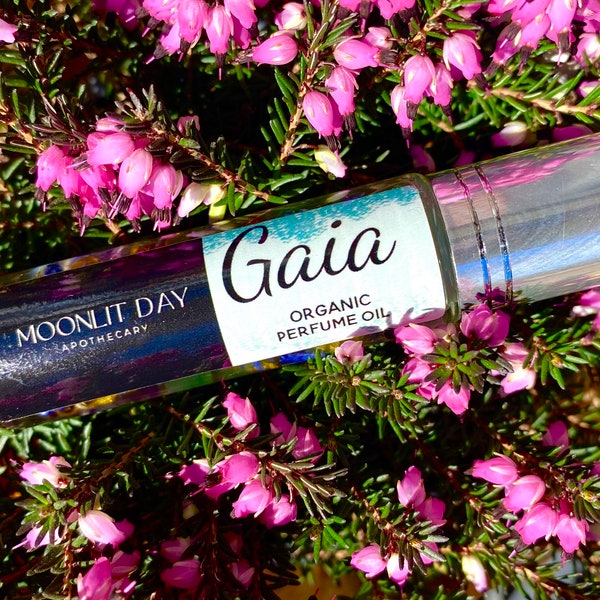 Gaia Goddess Perfume Oil Mother Earth Ritual intention Oil Goddess Perfume Organic Witchy Wiccan Fragrance Crystal Infused Free Gift Wrap