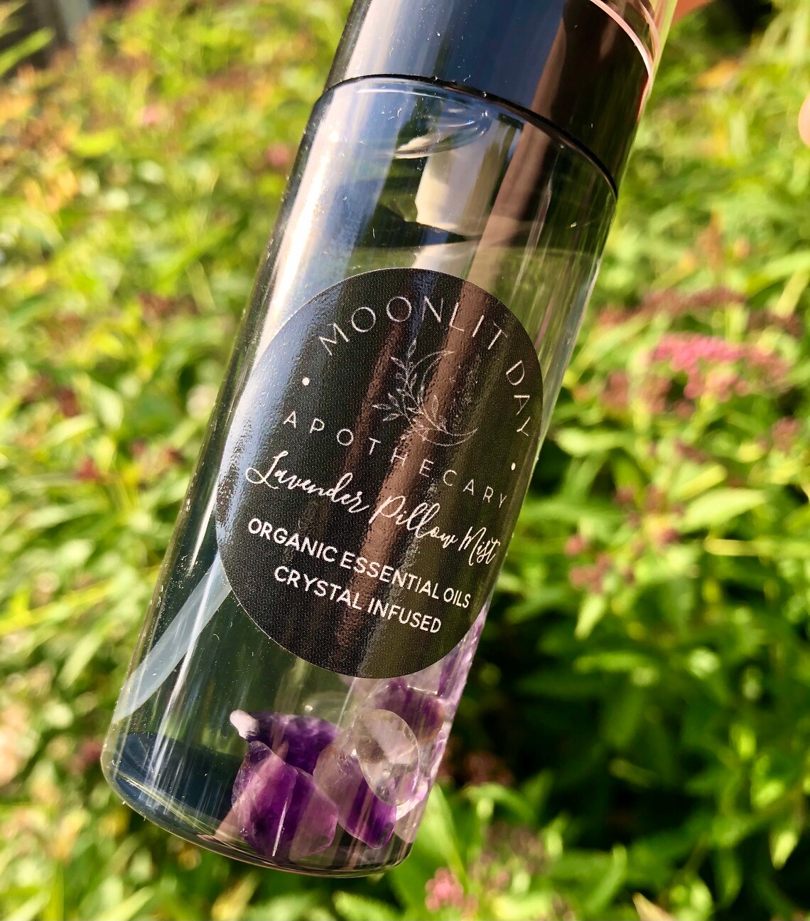 Lavender Pillow Mist Organic linen spray crystal infused Etsy