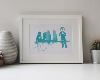 Riso Print / Gocco / Serigrafía / Card / Abstract / Risograph / Ciudad / Paisaje
