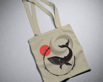 Tote bag / Serigrafiado a mano / Ballena