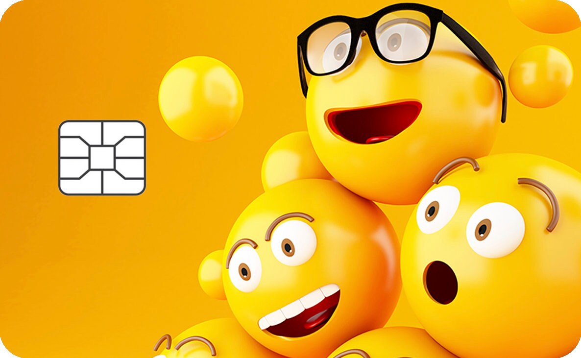 Emoji Smile Credit Card skin Credit Card cover Credit Etsy