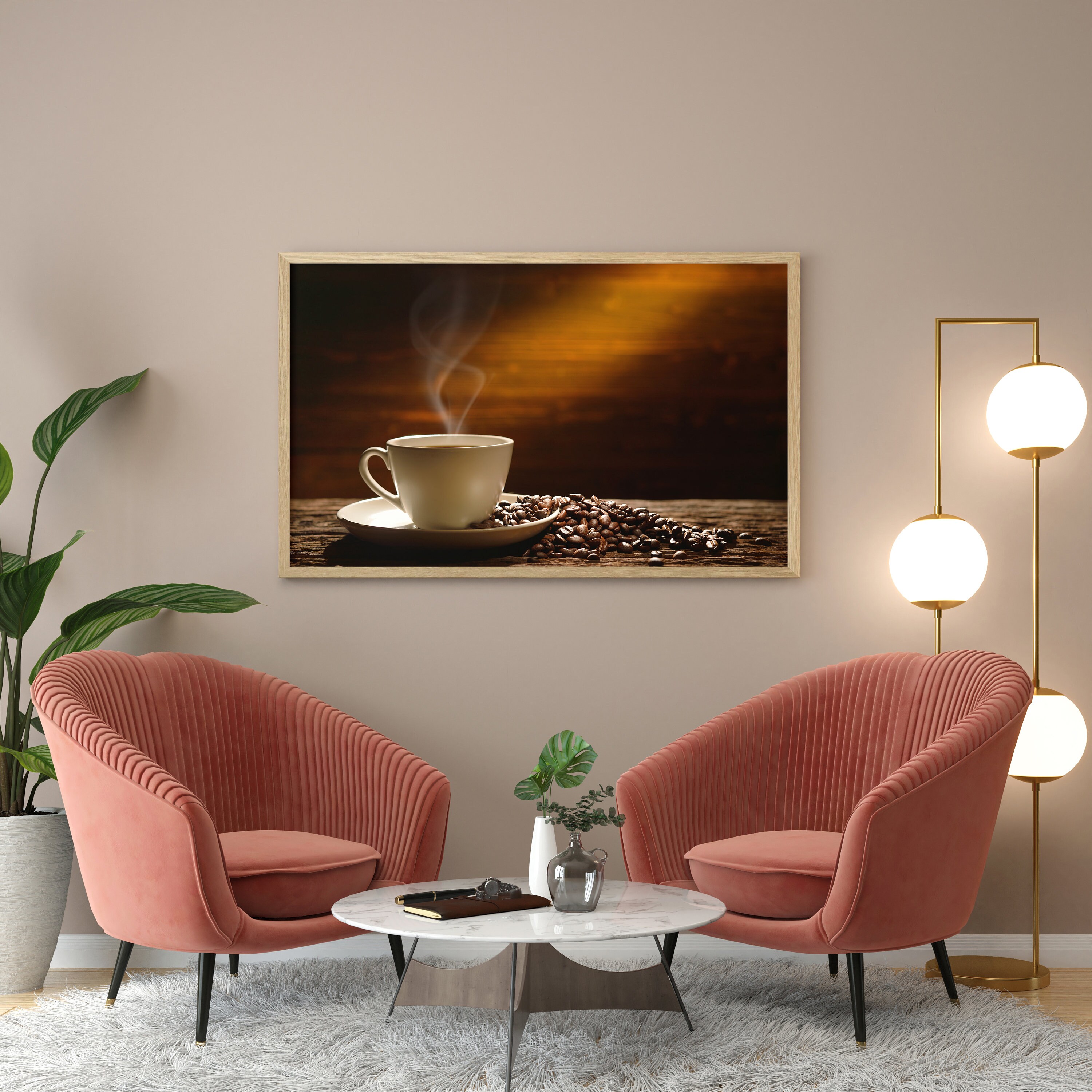 Coffee Cup Illustration Printable Wall ArtModern Art Wall Etsy