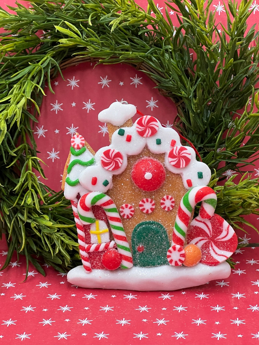 Gingerbread Clay Ornament, Gingerbread Ornament, Gingerbread Decor ...