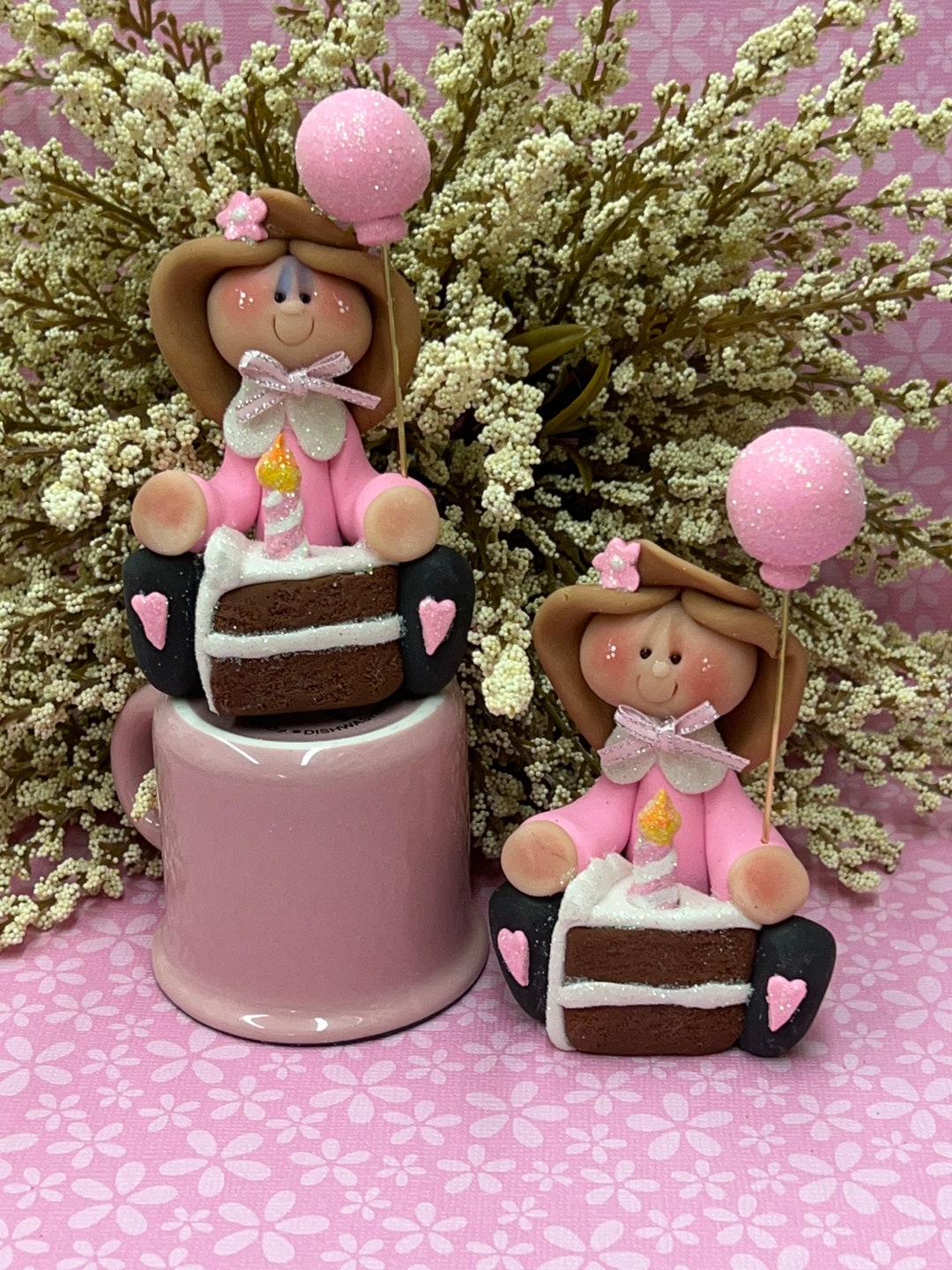 Birthday Clay Figure Clay Figures Birthday Decor Tiered Etsy