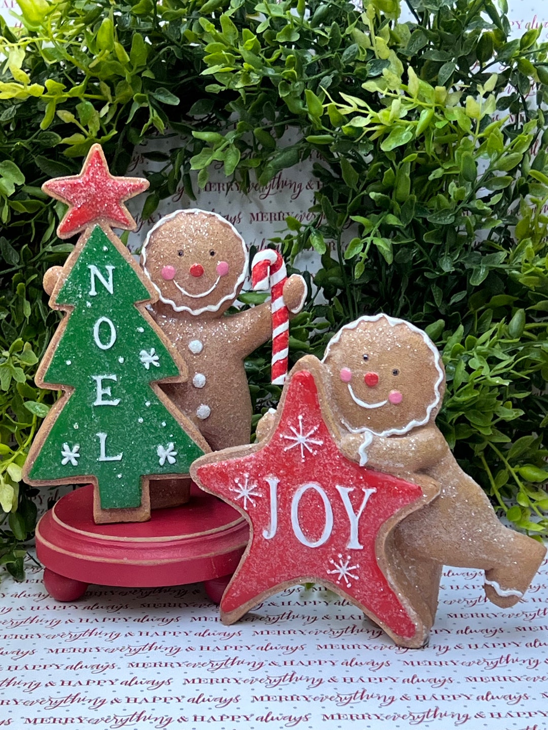 Gingerbread Centerpiece, Gingerbread Decor, Tiered Tray Decor