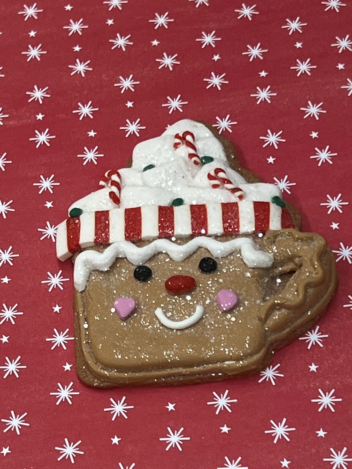 Faux Gingerbread Cup Cookie Faux Cookie Fake Christmas - Etsy