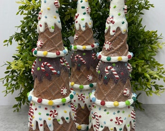 Gingerbread Christmas trees, gingerbread decor, Christmas tree, gingerbread tree, clay tree.