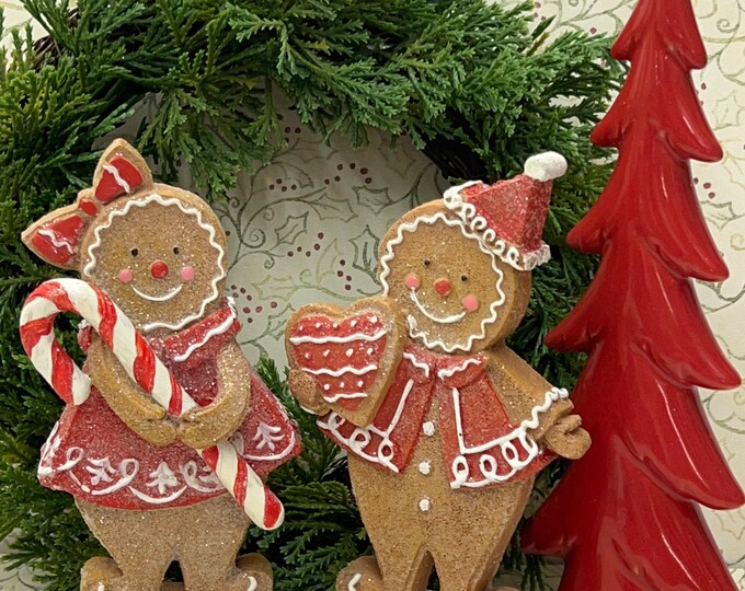 Gingerbread Boy or Girl Gingerbread Decor Tiered Tray Decor Etsy