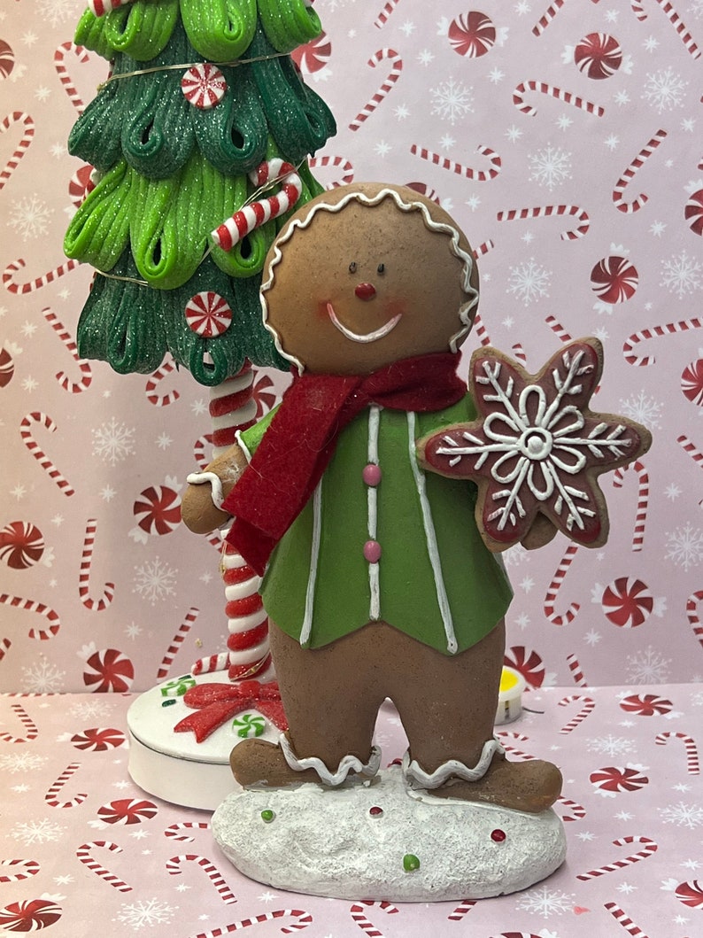 Gingerbread Centerpiece Gingerbread Decor Tiered Tray Decor Etsy