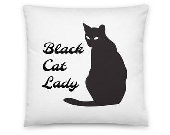 Black Cat Pillow Etsy