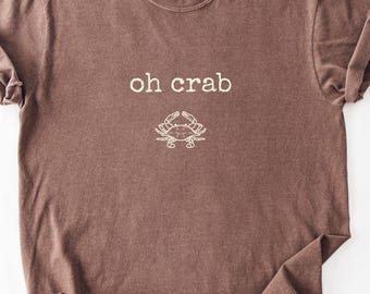 Funny Crab Comfort Colors T-Shirt, Sarcastic Beach Tee