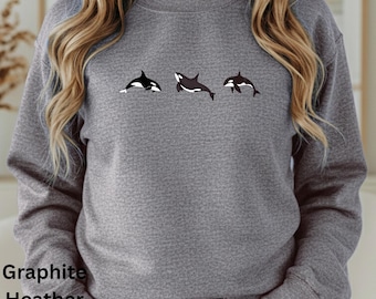 Orca Sweatshirt Alaska Killer Whale gift Sweater Whale lovers Gildan 18000 Sealife shirt Marine life Sweatshirt Gift Cozy Layering