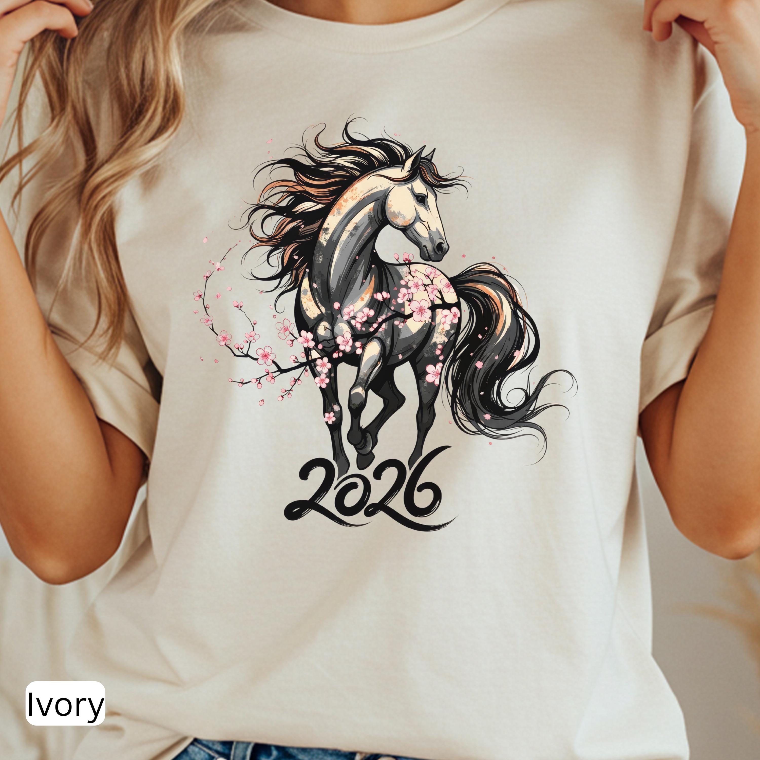 Year of the Horse 2026 Shirt Gift for Equestrian Rider Tshirt Chinese ...