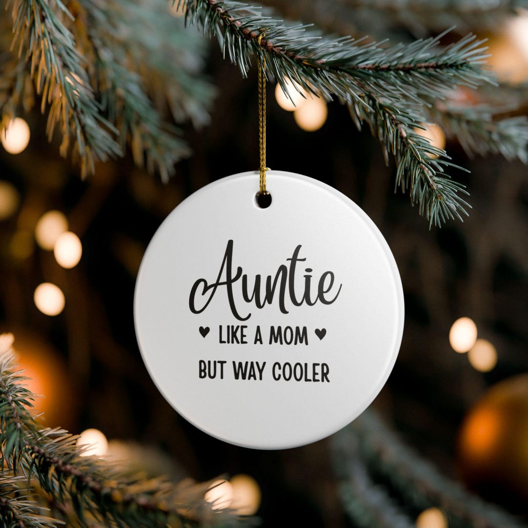 Cool Aunt Ornament, Gift for Auntie, Glossy Ceramic - Etsy