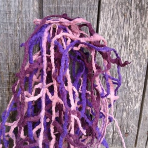 Felt woman scarf Lacy wool scarves Violet purple scarf image 3
