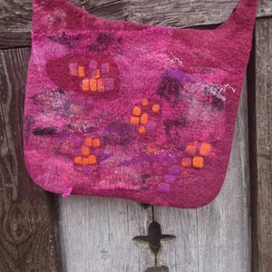 Woolen bag Felt bag handmade Purple handbag Felted purse image 6
