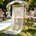 Custom Lace Wedding Memorial Chair Sign \u2013 Reserved Banner for Loved Ones, In Loving Memory Chair Sign, Remembrance Ceremony Decor