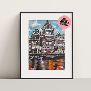 Amsterdam canal - Original art print