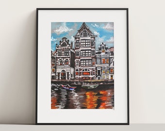 Amsterdam canal - Original art print