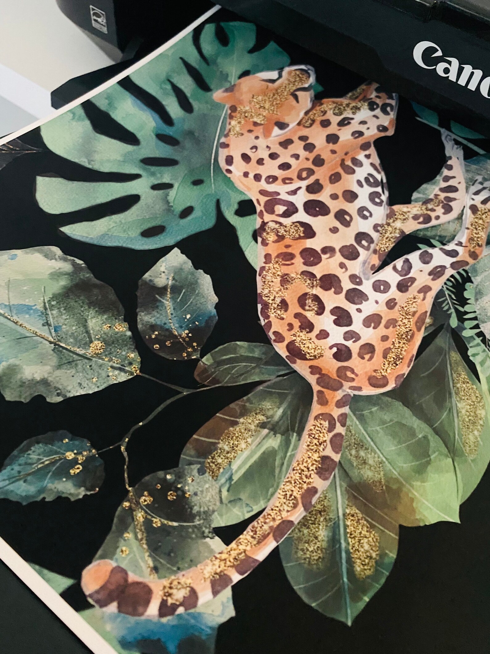 Cheetah Tropical Jungle Wall Art Physical Print Poster 11x14 Etsy