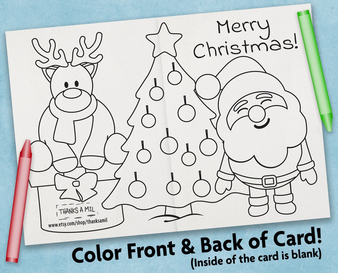 cute-santa-coloring-christmas-card-printable-card-with-envelope-christmas-coloring-page-etsy