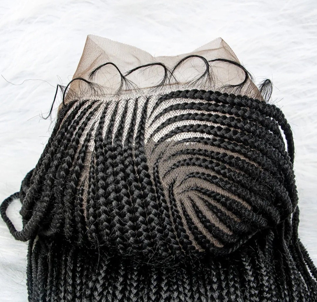 Lace Front Ghanaian Braids Wig With Baby Hairs for Black Women Etsy