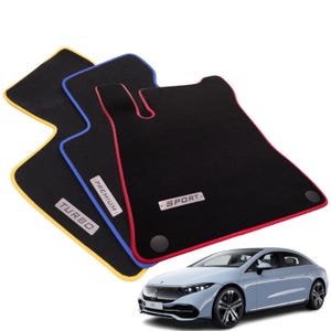 Mercedes EQS V297 Velour Floor Mats 2022-2026, EQS350 EQS450+ EQS500 EQS580 EQS53
