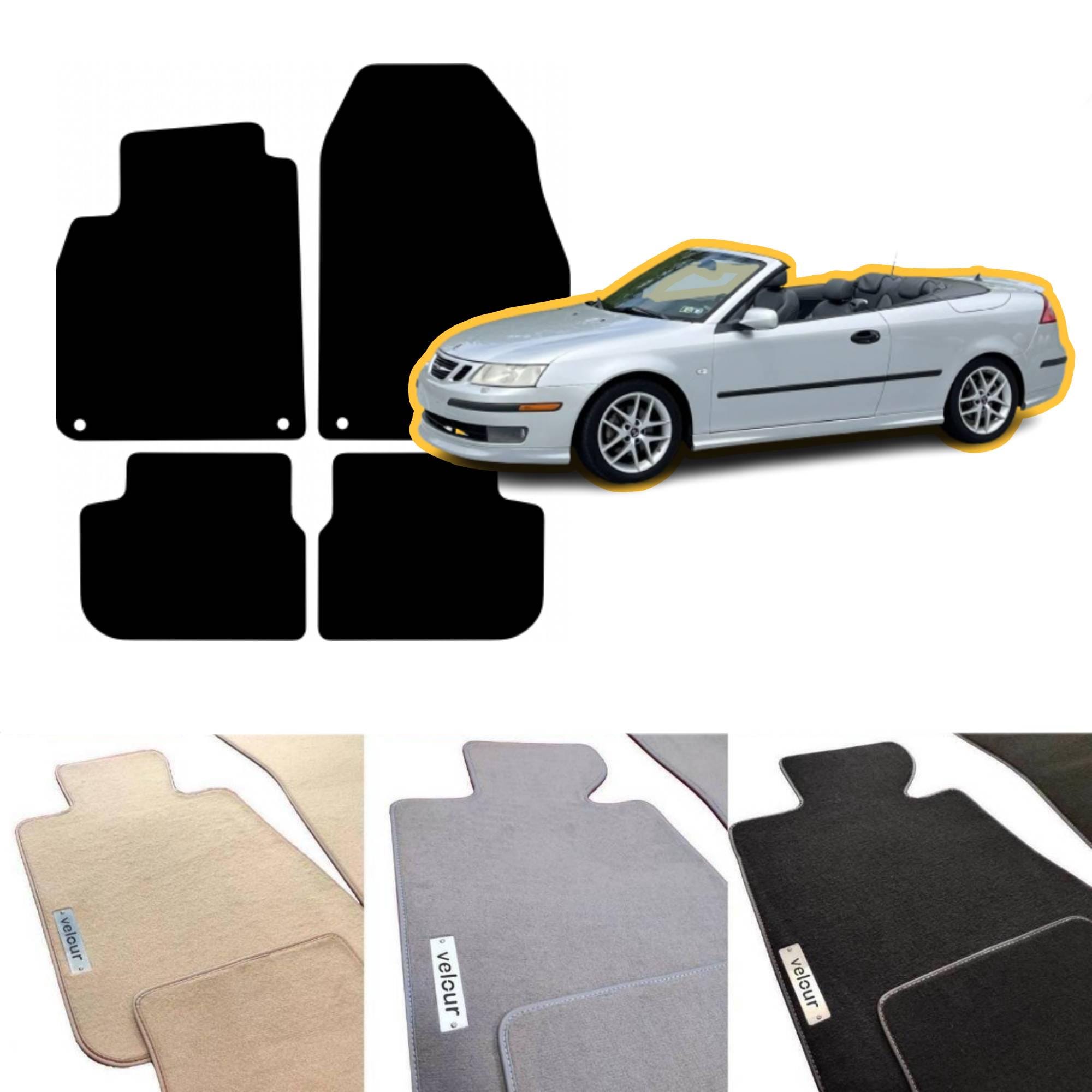 Saab 9-3 Convertible (1998 - 2003) Platinum Car Mats Saab 9-3 Convertible (1998 - 2003) Platinum Car Mats
