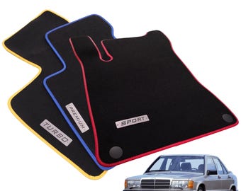 Mercedes 190E W201 Velour Floor Mats 1982-1993, 1.8 2.0 2.3-16 2.5-16