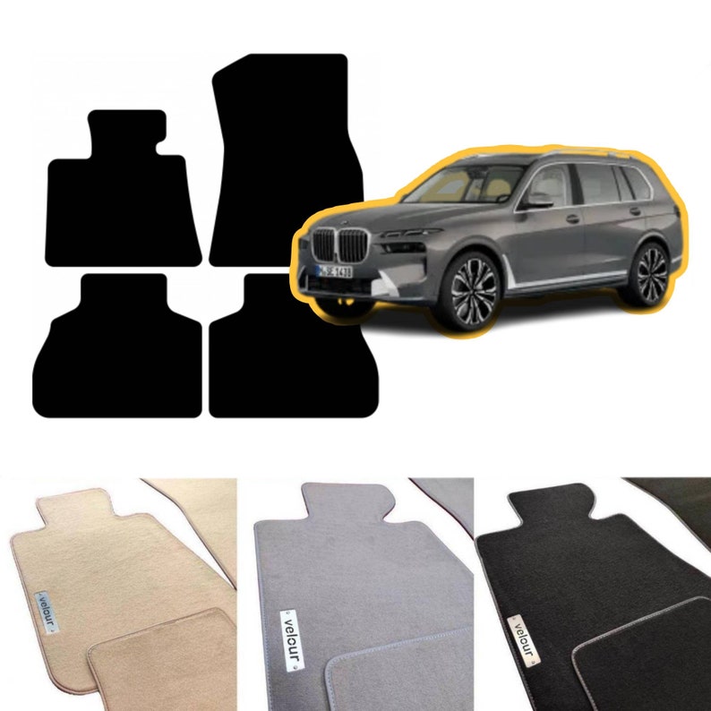 Bmw X7 G07 2019-2024 Velour Custom Made Floor Mats - Etsy