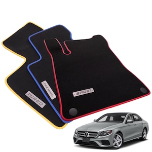 Mercedes E-Class W213 Velour Floor Mats 2016-2023, E200 E220d E300 E350e E400 E450 E53 E63