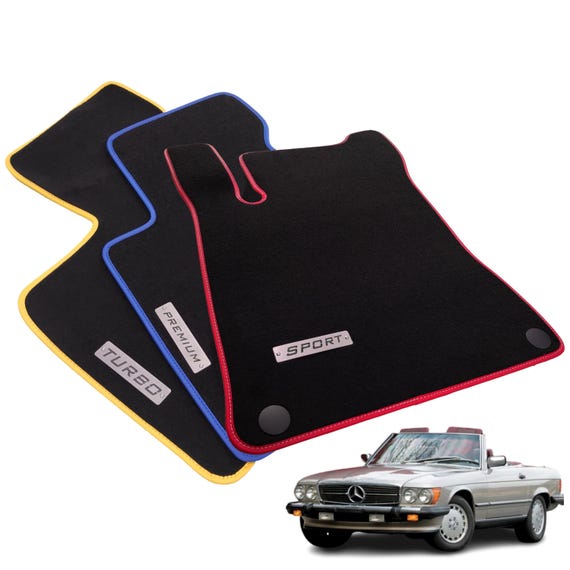 Car Floor Mats Velour For Mercedes SLK R170 Waterproof Black