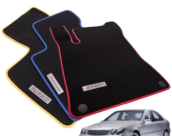 Mercedes C-Class W203 Velour Floor Mats 2000-2007, C180 C200 C220 C240 C320 C32 C55
