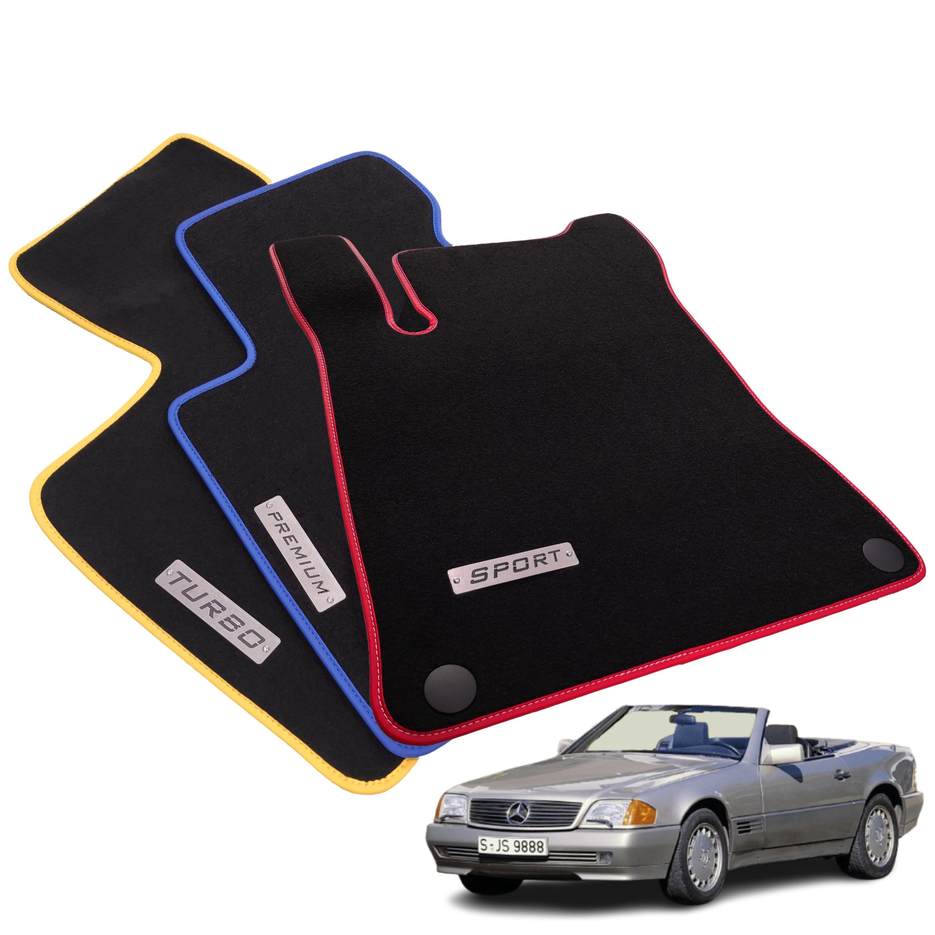 Tapis De Sol Avant Velours Pour Mercedes SL R129 – Jeu De 2, Renfort Conducteur, Antidérapant