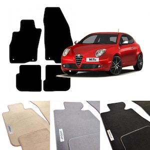 Alfa Romeo MiTo 2008-2019 Velour Custom Made Floor Mats