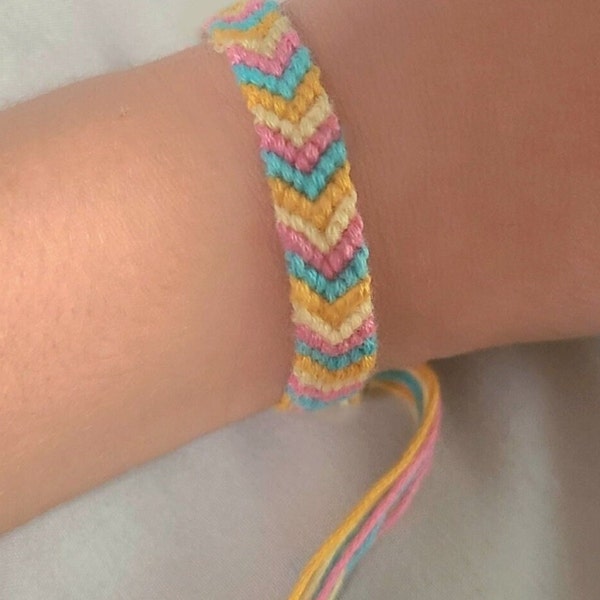 Handmade Rainbow Embroidery Thread Friendship Bracelet