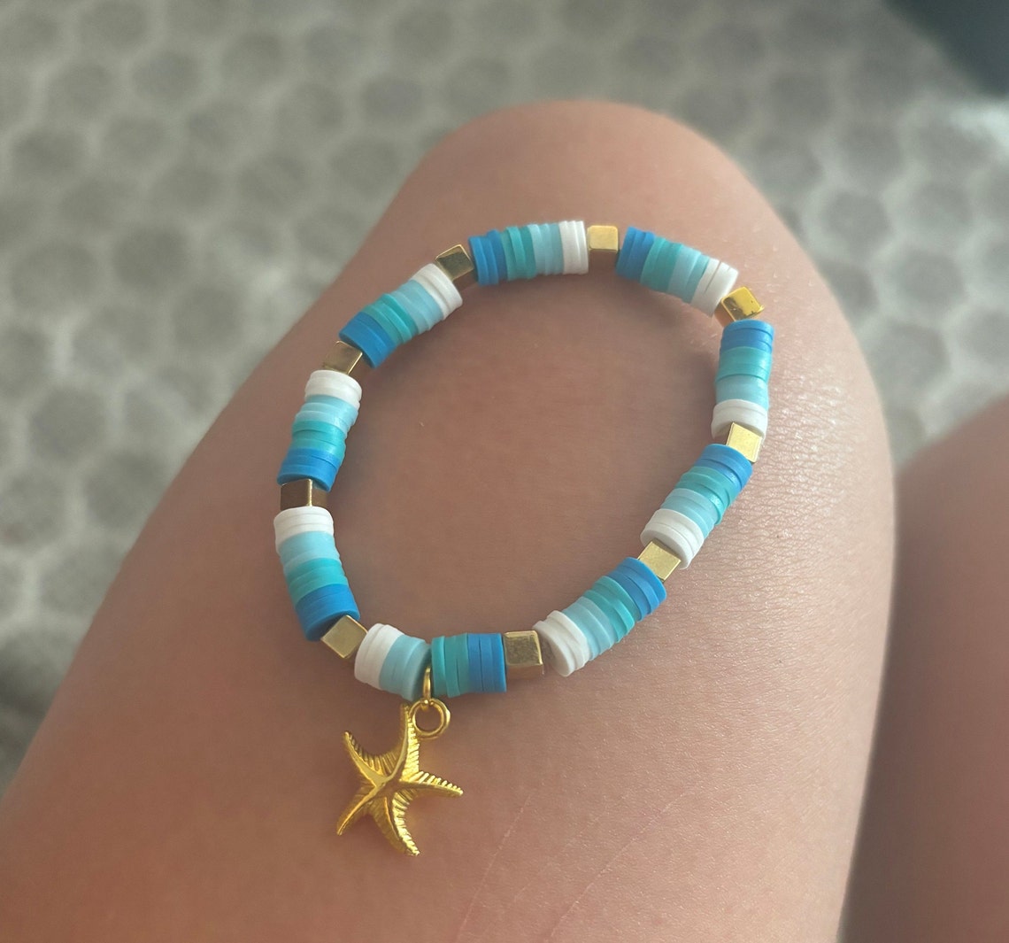 Blue Ocean Theme Clay Beaded Bracelet Etsy Il 1140xN.6123622432 Dfuu