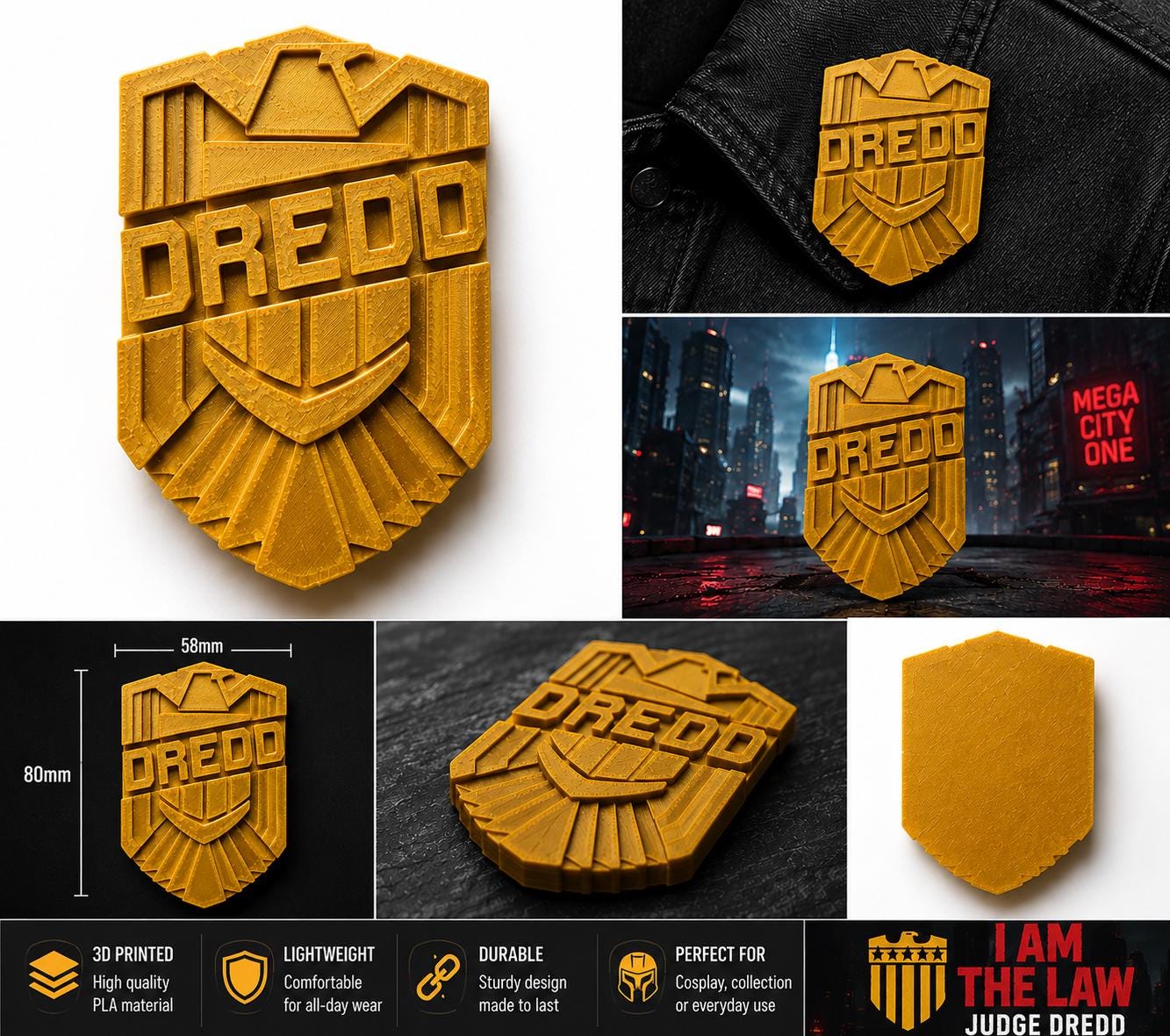 JUDGE DREDD　裁判官バッジ　バットマン / ジャッジ・ドレッド　ポップ Judge Dredd Badge - Etsy